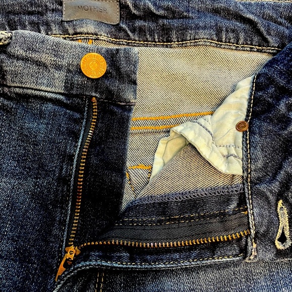 MOTHER High Waisted Looker Mid Rise Skinny Ankle Pardon My French Wash Size 27 - Picture 8 of 13
